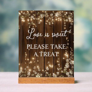 Signature Script-Liebe ist Sweet String Lights Woo Acrylschild