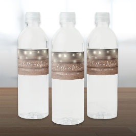 Signature Script rustic Wood String Lights Hochzei