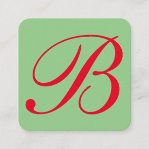 Signature-Serie   Monogramm Quadratische Visitenkarte