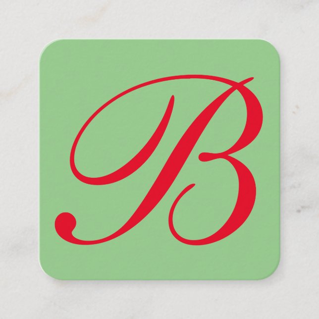 Signature-Serie | Monogramm Quadratische Visitenkarte (Vorderseite)
