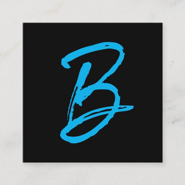 Signature-Serie | Monogramm Quadratische Visitenkarte (Vorderseite)