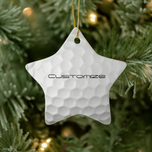 Signature Series Personalisierte Golfball-Geschenk Keramik Ornament
