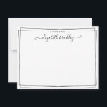 Signature-Skript für die Girly Monogram-Signatur v Dankeskarte<br><div class="desc">Modernes, elegantes Signaturskript mit schwarzem und weißem Namen | Vom Schreibtisch der Karte. Es enthält eine Wirble, handgeschriebene Schwanz-Skriptvorlage für den Swash-Schriftart mit Monogramm/Vollnamen und einen einfachen doppelten (2) Zeilenrahmen. Einfach Ihren Namen anpassen. Dies ist eine großartige hübsche Geschenkidee für Freundin, Mutter, Geschäftsmann, beruflich, Büro, Lehrer und für sie für...</div>