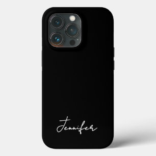 Signature-Skript für Minimalistischen Schwarzen In Case-Mate iPhone Hülle