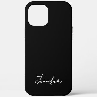 Signature-Skript für Minimalistischen Schwarzen In Case-Mate iPhone Hülle