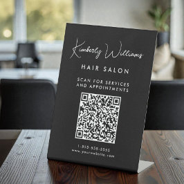 Signature-Skript QR-Code schwarz Sockelschild