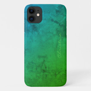 Signature Smaragd Türkis Ombré iPhone XR Hülle