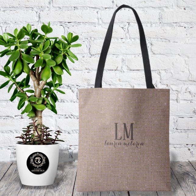 Signature True Taupe Monogram Tote with Soft Shine Tasche (Von Creator hochgeladen)