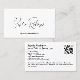 Signature White QR Visitenkarte