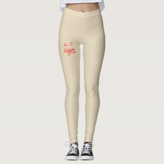 Signatured Creme Leggings