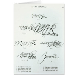 Signatures de la reine de Mary des Ecossais