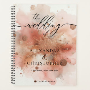 Signatures du Mariage d'aquarelle RoseGold
