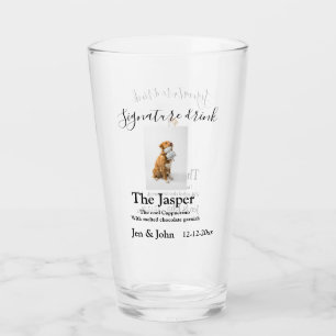 Signaturgetränk hinzufügen Name des Fotos Datum de Glas