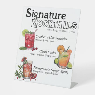 Signaturmocktail Sockelschild
