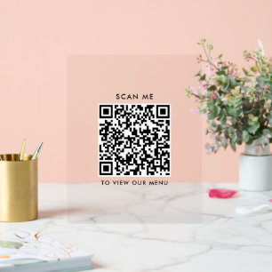 Signe acrylique de code QR - Menu Récupération mod