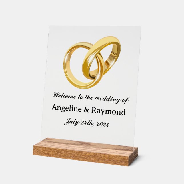 SIGNE ACrylique Mariage personnalisée (Angle)