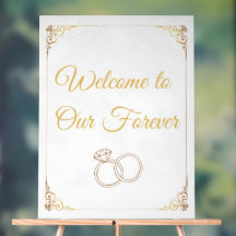 Signe acrylique simple Mariage de bienvenue