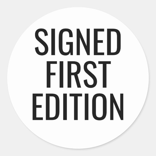 SIGNÉ autocollants de la première édition pour liv (Devant)