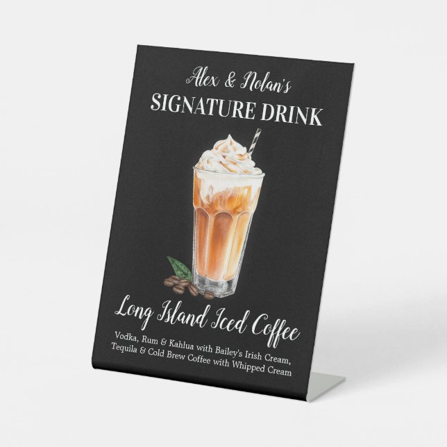 SIGNE boisson personnalisée Café glacé Long Island (Recto)