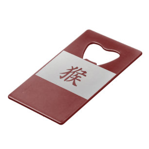 Signe chinois de zodiaque rouge singe