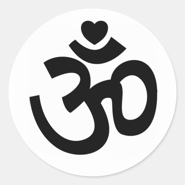 Signe Coeur Om - Sticker Yoga (Devant)
