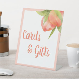 Signe de Baby shower de la petite fille Peach Cart