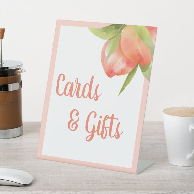 Signe de Baby shower de la petite fille Peach Cart (In SItu)