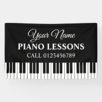Signe de bannière des leçons de piano personnalisé