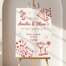 Signe de bienvenue pour une fête de fiançailles à