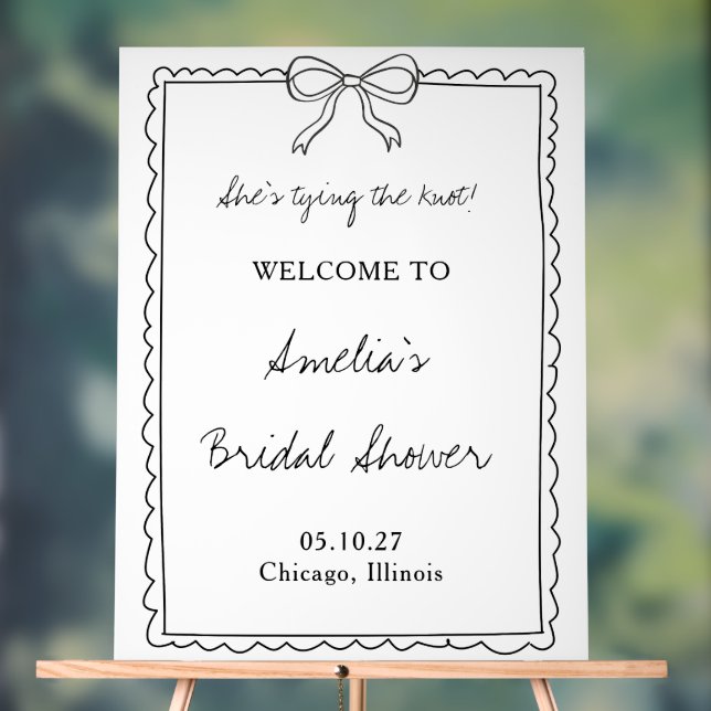 Signe de bienvenue pour une fête de mariage avec u (Neutre)