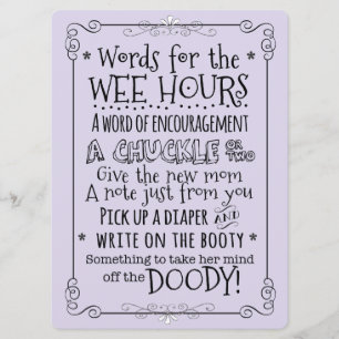 Signe de carte d'activité de couche-culotte de