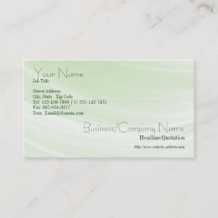 Signe de carte de visite vert