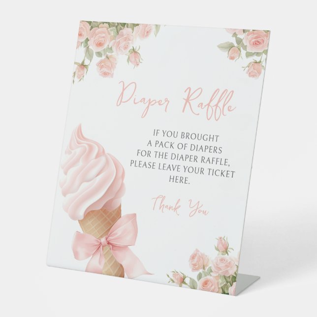 Signe de chaudière à lait rose crème glacée Bow Fl (Recto)