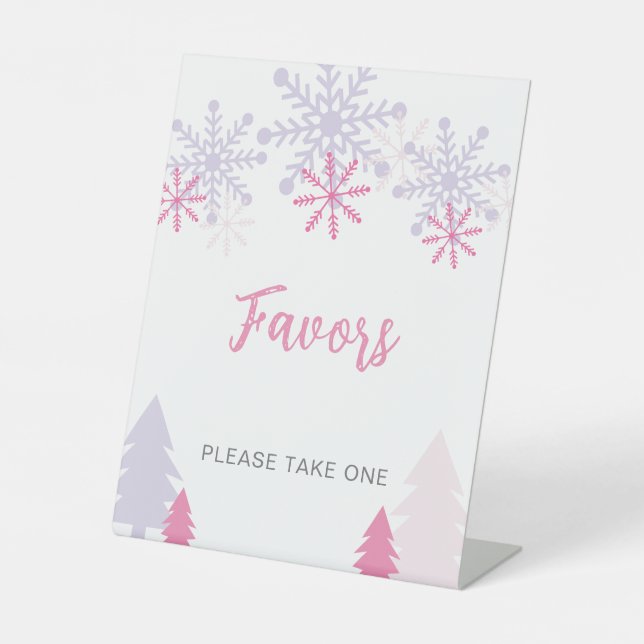 Signe de faveur Petit Baby shower de Flocon de Nei (Recto)