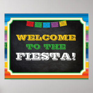 Signe de fête de la Fiesta, Affiche de bienvenue, 