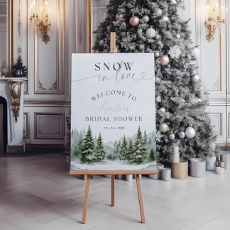 Signe de Fête des mariées hivernale de neige en am