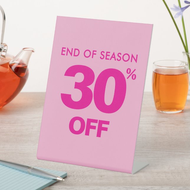 Signe de fin de saison, rose 30% de réduction Tabl (In SItu)