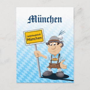 SIGNE DE LA BIÈRE Carte postale FESTIVAL Lederhose