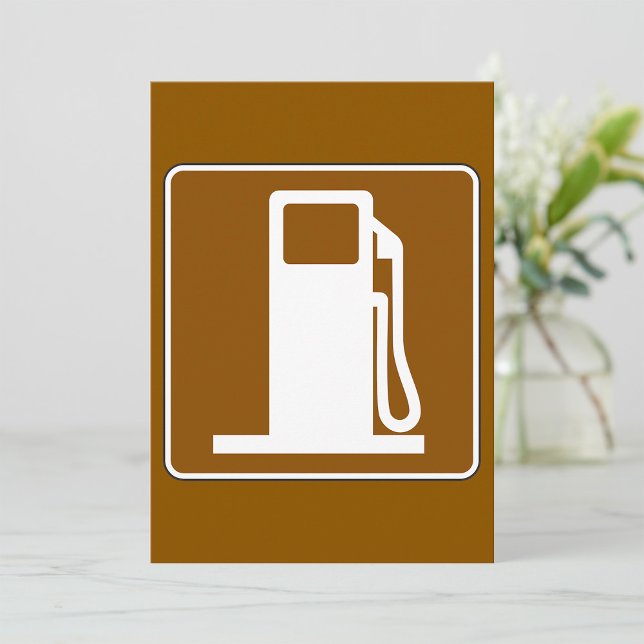 SIGNE DE LA ROUTE DE Pétrole Invitations (Créateur téléchargé)