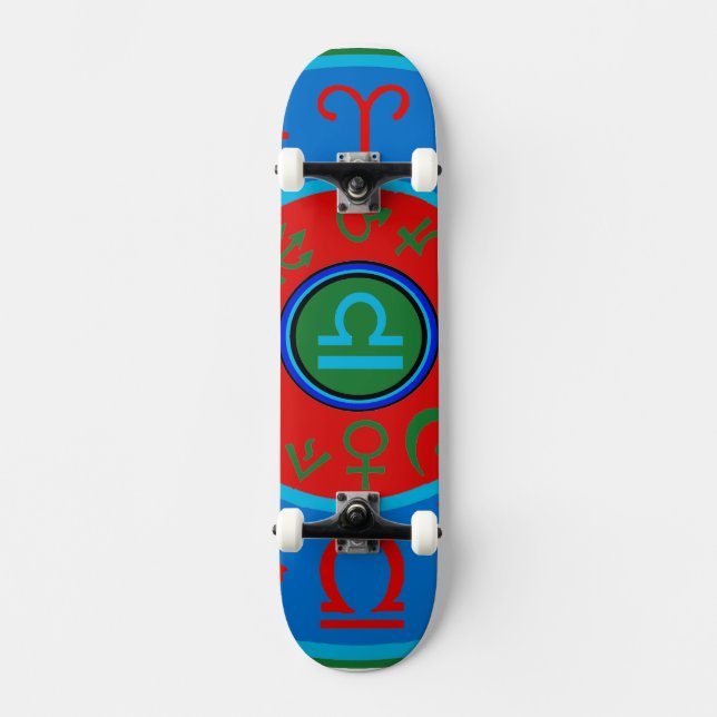 SIGNE DE NAISSANCE Zodiac Libra Skateboard astrolo (Recto)