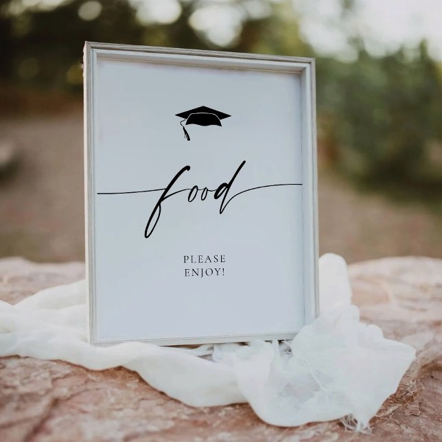 Signe de piédestal alimentaire minimaliste (Créateur téléchargé)