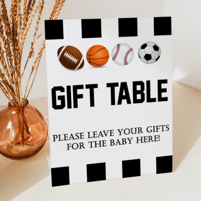 Signe de piédestal de table cadeau à thème sport (Créateur téléchargé)