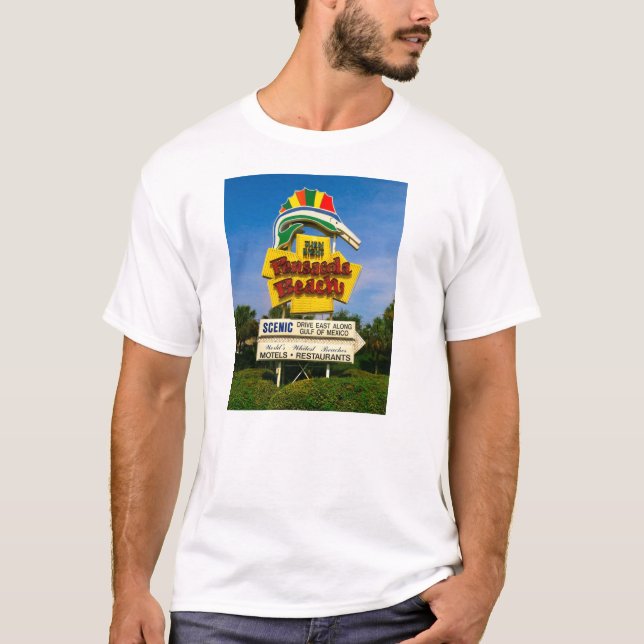 Signe de plage de Pensacola - le T-shirt de base (Devant)