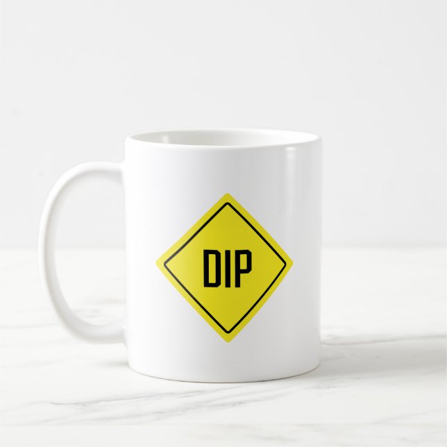 SIGNE DE ROUTE D'Avertissement DIP | Mug classique (Gauche)