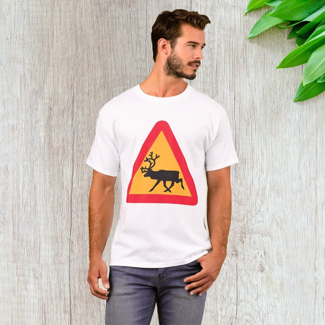 SIGNE DE ROUTE DE BORD Mens T-shirt (Créateur téléchargé)