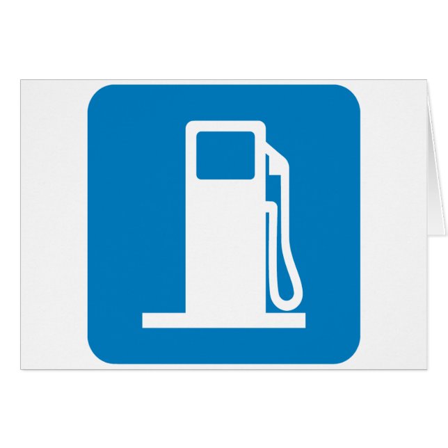 Signe de route de station service (Devant horizontal)