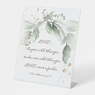 Signe De Table 1 Corinthiens 13:7-8 L'amour n'échoue jamais la ve