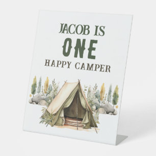 Signe De Table 1er anniversaire Happy Camper Anniversaire de enfa