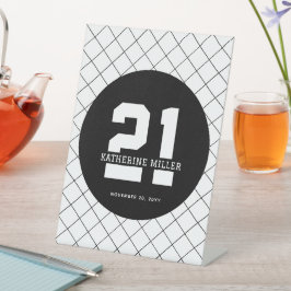 Signe De Table 21e anniversaire personnalisé Moderne et élégant