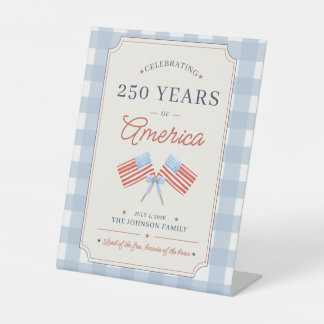Signe De Table 250 Ans de Décoration de Fête Patriotique Américai